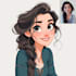 do cute disney cartoon portrait