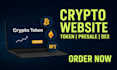 design crypto token websites for ico, defi, nft, or memecoins