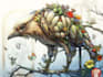 draw an animal and botanical illustration