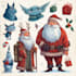 desing a stunning christmas cartoon caricatures