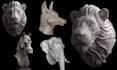 sculpt realistic 3d head, 2d to 3d character 3d bust, pet skull printable model