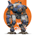 custom futuristic mecha robot character illustration art