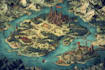 create a high quality fantasy map