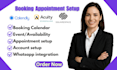 setup acuity scheduling calendly vagaro booking system