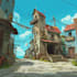 illustrate environments, landscapes, board game, concept art