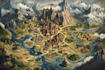 draw fantasy map illustration isometric map