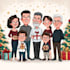 draw christmas cartoon caricature