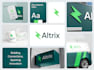 modern solar panel, energy, electrical company logo design