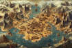 draw fantasy map illustration isometric map