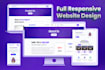create a modern responsive full website design