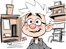 draw a cartoon character in a funny sketch