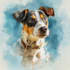 create digital pet watercolor portrait image