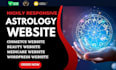 design astrology website spiritual website tarot reading website psychic reading