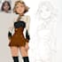 create anime character an illustration