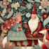 draw a beautiful illustrated christmas card