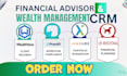 setup financial advisor wealth management crm redtail wealthbox practifi junxure