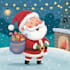 illustrate christmas card, christmas character