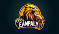 design golden eagle mascot logo with express delivery