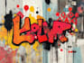 manually design graffiti wall art canvas