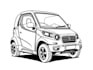 draw simple line art illustration any vehicle