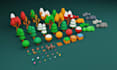 create stylized low poly 3d game assets and props for indie and mobile games