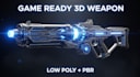 create 3d weapon model for games low poly game ready with pbr textures