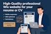 design a personal wix website to showcase your resume