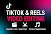 edit tik tok , reels and social media videos using capcut