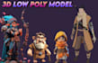 create 3d low poly character low poly roblox lowpoly game asset and environment
