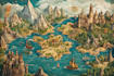 draw fantasy map illustration