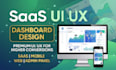 design modern saas dashboard UI UX in figma for web and mobile apps