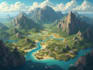 create a high quality fantasy map