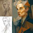 draw a digital abstract art illustration
