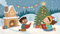 christmas book illustration, christmas children book, story book, christian book