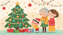 create festive holiday christmas design illustration