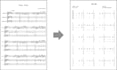 transcript of staff notation to numeric notation