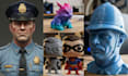 design, 3d print, handpaint custom tabletop miniature figurines 40k style models