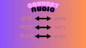 convert audio and video formats mp3, wav, mp4, mov and more