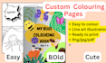 design bold and easy kdp colouring book for kids and adults
