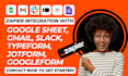 do zapier integration with google sheet gmail slack typeform jotform goog,leform