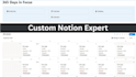 do notion template setup and notion template creation expert