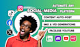 social media automation, youtube faceless video, instagram chatbot, manychat,n8n