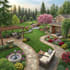 create backyard landscape design rendering
