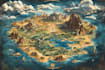 create fantasy map illustration for map