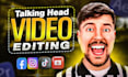 edit youtube talking head video with motion graphics and vsl edit