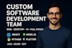 develop custom software, full stack web, desktop apps, ai apps, web application
