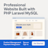 develop a responsive website using PHP, laravel, and mysql