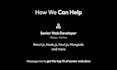 be your web developer, nextjs, nodejs, reactjs developer