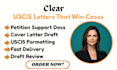 draft a professional uscis cover letter and petition support documents