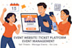 build event website, event ticket website, event management website, eventbrite